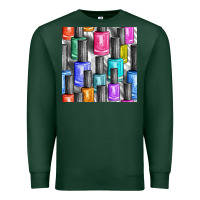 Sports Green colorful nail polish seamless pattern bbs Premium Sweatshirt - BundleAndBundleShop