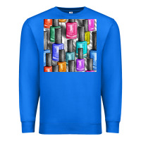 True Royal colorful nail polish seamless pattern bbs Premium Sweatshirt - BundleAndBundleShop