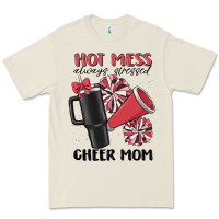Bone hot mess always stressed cheer mom Premium Tee - MaliasSmallBusiness
