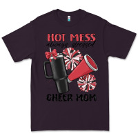 Plum hot mess always stressed cheer mom Premium Tee - MaliasSmallBusiness