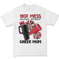 White hot mess always stressed cheer mom Premium Tee - MaliasSmallBusiness