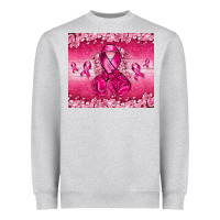 Heather Grey Breast Cancer with boxing gloves Heavyweight Sweatshirt - NancyCooperArtShop