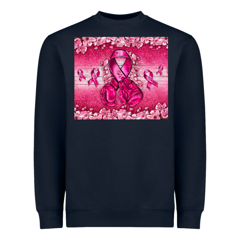 Breast Cancer With Boxing Gloves Heavyweight Sweatshirt by NancyCooperArtShop | Teevron