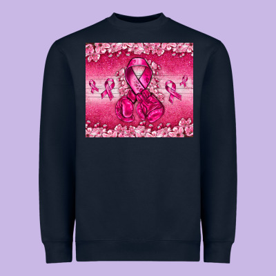 Breast Cancer With Boxing Gloves Heavyweight Sweatshirt Designed By Nancycooperartshop