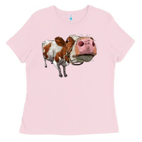 Cute Simmental Cow Ladies Tee | Teevron