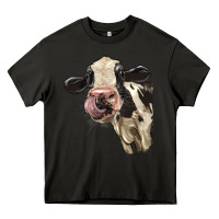 Asphalt Cute Holstein Heifer Heavy Core Tee - LillyAllenDesigns