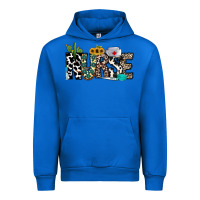 Cobalt nurse leopard and cowhide Urban Hoodie - CowhideDigitalArt