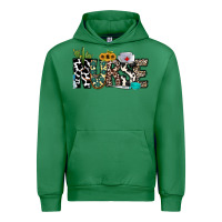 Emerald nurse leopard and cowhide Urban Hoodie - CowhideDigitalArt