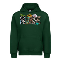 Forest Green nurse leopard and cowhide Urban Hoodie - CowhideDigitalArt