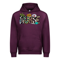 Mauve Wine nurse leopard and cowhide Urban Hoodie - CowhideDigitalArt