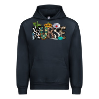 Navy nurse leopard and cowhide Urban Hoodie - CowhideDigitalArt