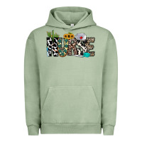 Pigment Oil Green nurse leopard and cowhide Urban Hoodie - CowhideDigitalArt
