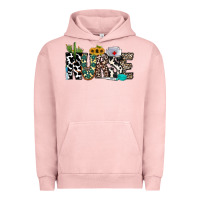 Pigment Salmon nurse leopard and cowhide Urban Hoodie - CowhideDigitalArt