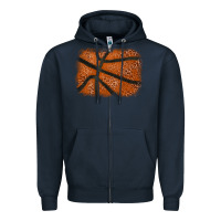 Navy Basketball leopard glitter background Zipper Hoodie - HowdyJamesFarm