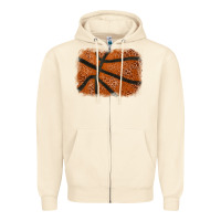 Sandshell Basketball leopard glitter background Zipper Hoodie - HowdyJamesFarm