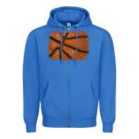 True Royal Basketball leopard glitter background Zipper Hoodie - HowdyJamesFarm
