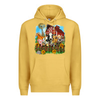 Antique Gold farm life olivia Premium Hoodie - OliviaCreatesArt