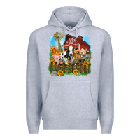 Heather Grey farm life olivia Premium Hoodie - OliviaCreatesArt
