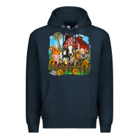 Navy farm life olivia Premium Hoodie - OliviaCreatesArt