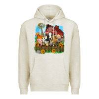 Oatmeal Heather farm life olivia Premium Hoodie - OliviaCreatesArt