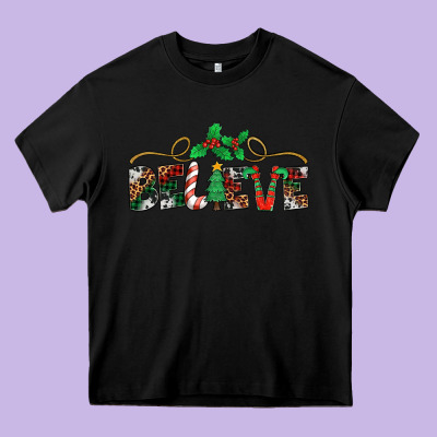 Believe Santa Claus Christmas Heavy Core Tee Designed By Jasminsmagicworld
