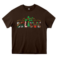 Chocolate Brown believe santa claus christmas Heavy Core Tee - Jasminsmagicworld