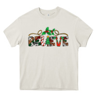Cream believe santa claus christmas Heavy Core Tee - Jasminsmagicworld