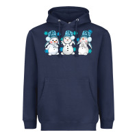 Navy snowman winter bbs Heavyweight Hoodie - BundleAndBundleShop