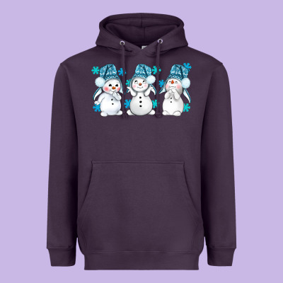 Snowman Winter Bbs Heavyweight Hoodie Designed By Bundleandbundleshop