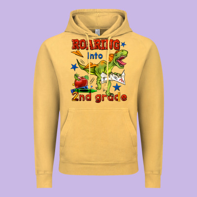 Roaring Into 2nd Grade Vintage Hoodie Designed By Bundleandbundleshop