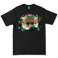 Black st. patrick's day highland cow Premium Tee - MaliasSmallBusiness