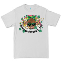 Dove Grey st. patrick's day highland cow Premium Tee - MaliasSmallBusiness