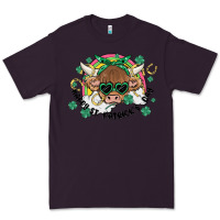 Plum st. patrick's day highland cow Premium Tee - MaliasSmallBusiness
