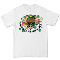 White st. patrick's day highland cow Premium Tee - MaliasSmallBusiness