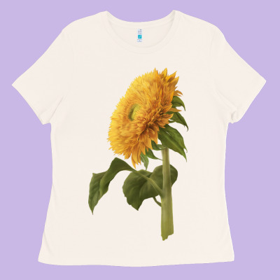 Teddy Bear Sunflower Ladies Tee Designed By Lillyallendesigns