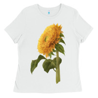 White teddy bear sunflower Ladies Tee - LillyAllenDesigns
