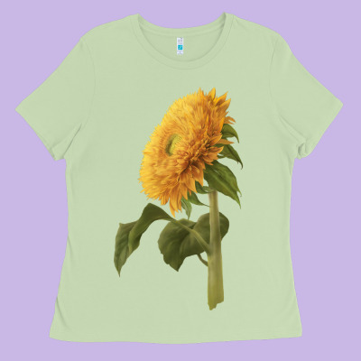 Teddy Bear Sunflower Ladies Tee Designed By Lillyallendesigns