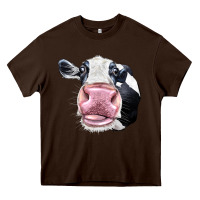 Cute Holstein Face Heavy Core Tee | Teevron