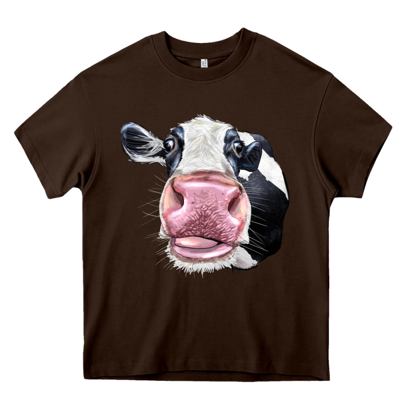 Cute Holstein Face Heavy Core Tee by LillyAllenDesigns | Teevron