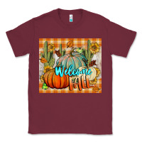 Burgundy welcome fall tumbler Classic Tee - BundleAndBundleShop
