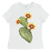 White opuntia phaeacantha Ladies Tee - LillyAllenDesigns