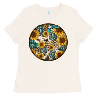 Bone western pattern circle earrings Ladies Tee - Jasminsmagicworld