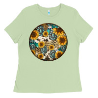 Matcha western pattern circle earrings Ladies Tee - Jasminsmagicworld