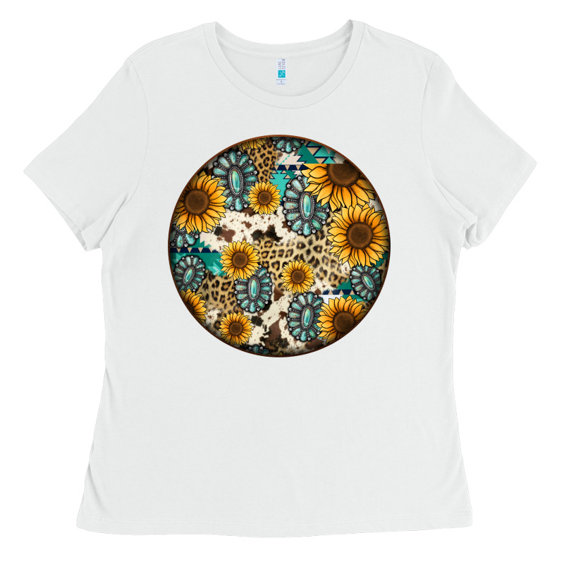 Western Pattern Circle Earrings Ladies Tee by Jasminsmagicworld | Teevron