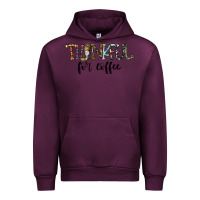 Mauve Wine thankful for coffee Urban Hoodie - CowhideDigitalArt