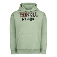 Pigment Oil Green thankful for coffee Urban Hoodie - CowhideDigitalArt