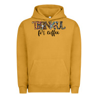 Pigment Peanut Butter thankful for coffee Urban Hoodie - CowhideDigitalArt