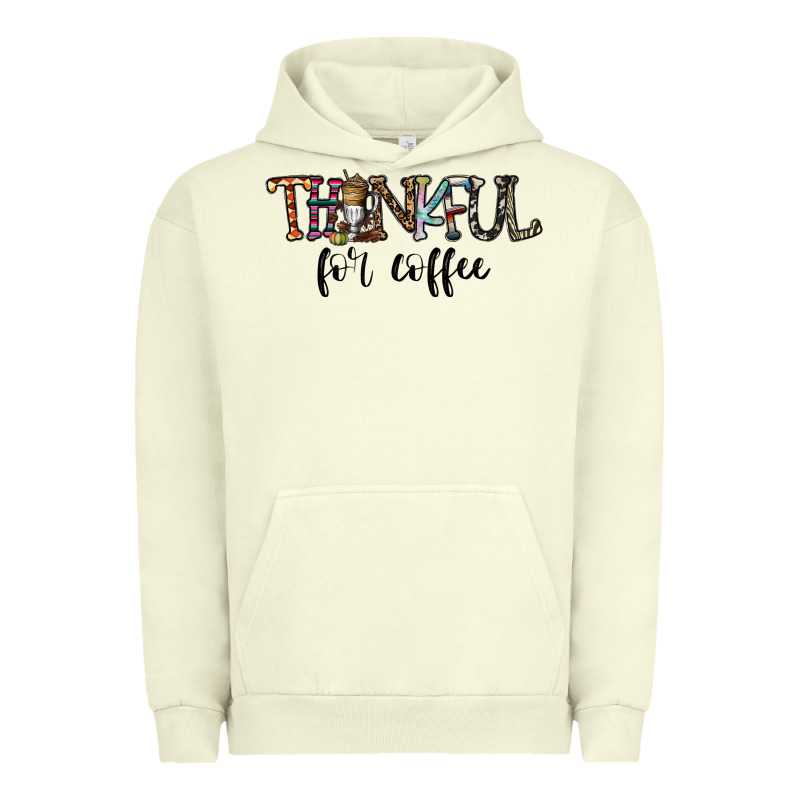 Thankful For Coffee Urban Hoodie by CowhideDigitalArt | Teevron