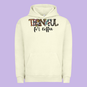 Thankful For Coffee Urban Hoodie Designed By Cowhidedigitalart