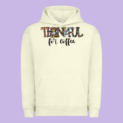 Thankful For Coffee Urban Hoodie Designed By Cowhidedigitalart